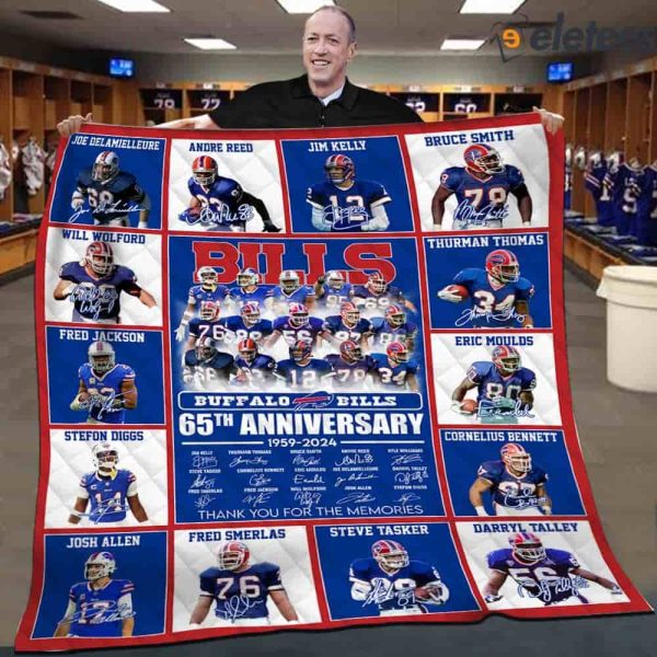 Bills 65th Anniversary 1959-2024 Thank You For The Memories Blanket