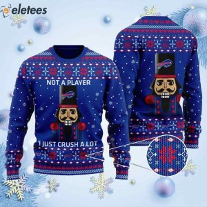 Bills I Am Not A Player I Just Crush Alot Knitted Ugly Christmas Sweater
