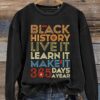 Black History Month Art Print Pattern Casual Sweatshirt