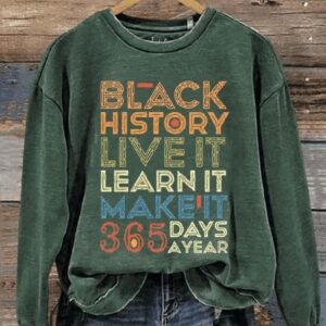 Black History Month Art Print Pattern Casual Sweatshirt1