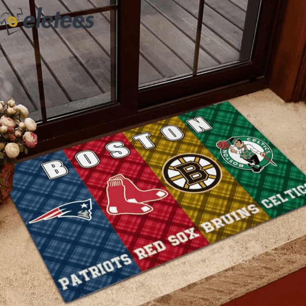 Boston Sport Teams Patriots Red Sox Bruins Celtics Doormat