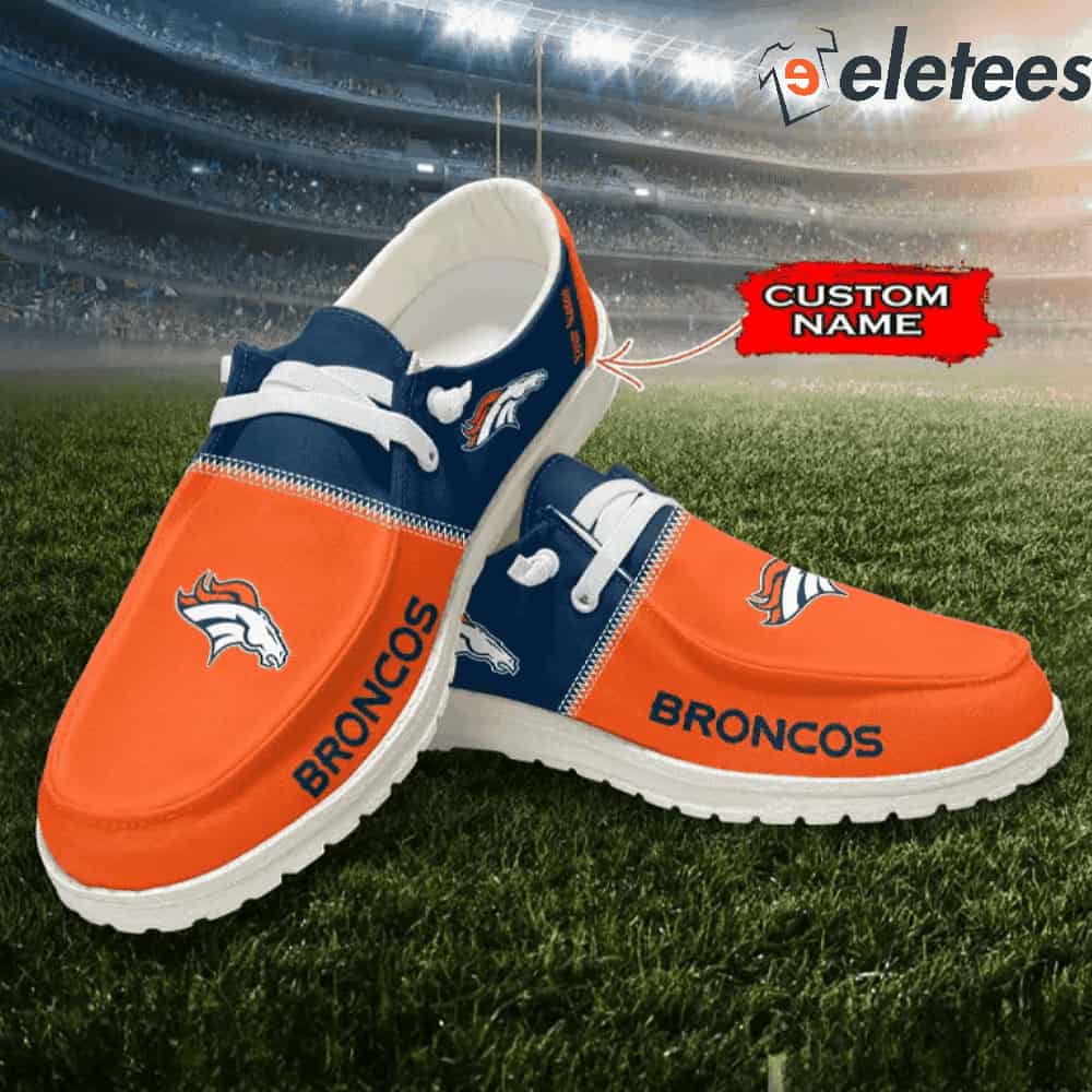 Broncos Custom Name Dude Shoes