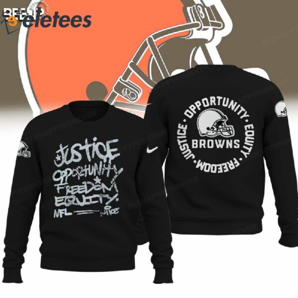 Browns Justice Opportunity Equity Freedom Hoodie