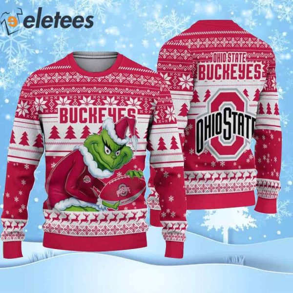 Buckeyes Grnch Football Ugly Christmas Sweater