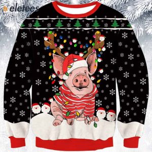 Bulb Pig Ugly Christmas Sweater