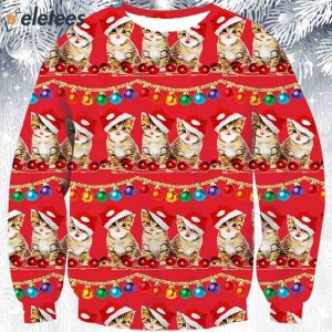 Bulbs Kittens Ugly Christmas Sweater