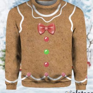 Burgerprint lele 3d Gingerbread Costume Sweatshirt Ugly Sweater 1