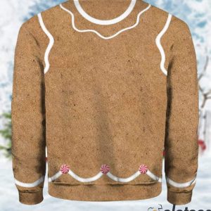 Burgerprint lele 3d Gingerbread Costume Sweatshirt Ugly Sweater 2