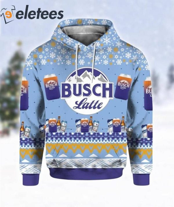 Busch Latte Beer Ugly Christmas Hoodie