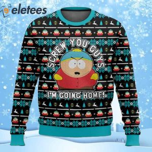 Cartman Screw You Guys I'm Going Home Ugly Christmas Sweater