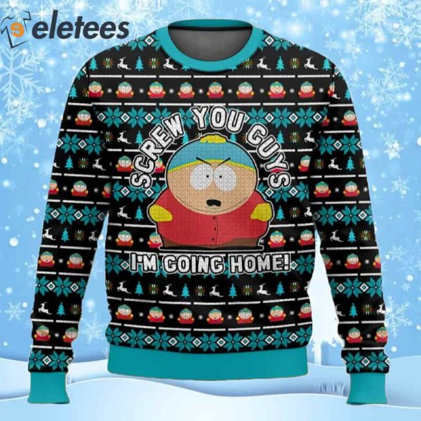 Cartman Screw You Guys I’m Going Home Ugly Christmas Sweater