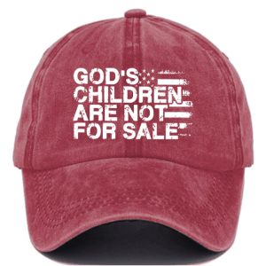 Casual GodS Children Are Not For Sale Print Baseball Cap1