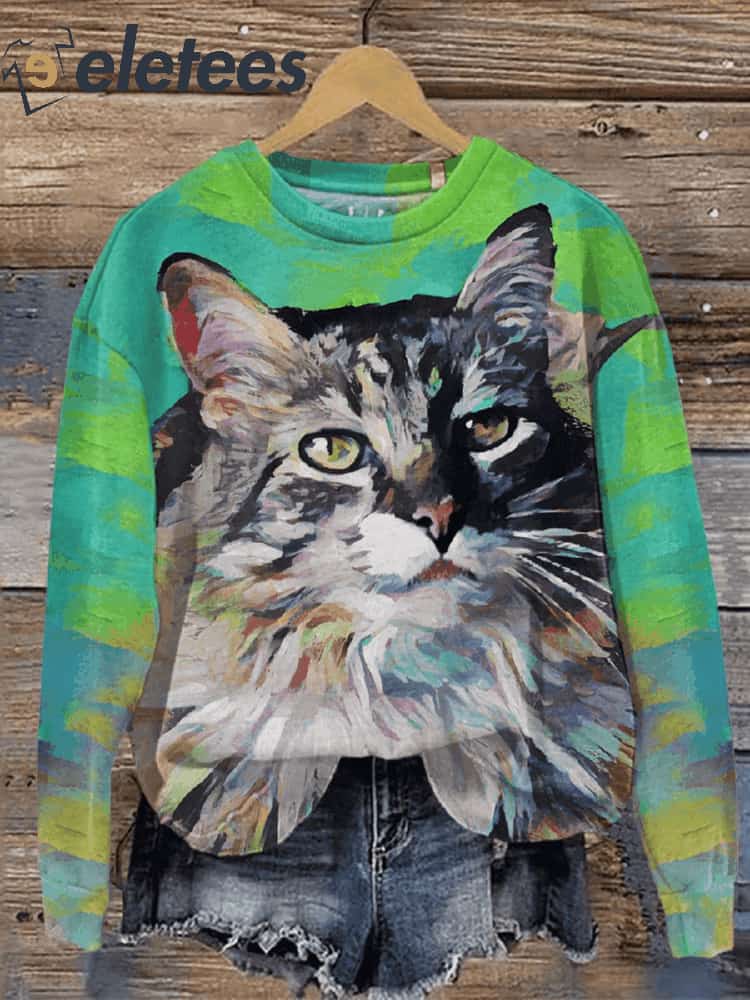 Cat Art Casual Sweatshirt