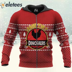 Chicken Iraise Tiny Dinosaurs 3D All Over Print Christmas Sweatshirt 3