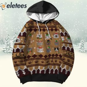 Christmas Cats 3D All Over Print Sweatshirt 3