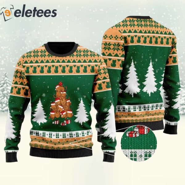 Christmas Cats Tree Ugly Christmas Sweater