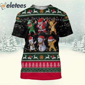 Christmas Characters Dabbing 3D All Over Print Sweatshirt