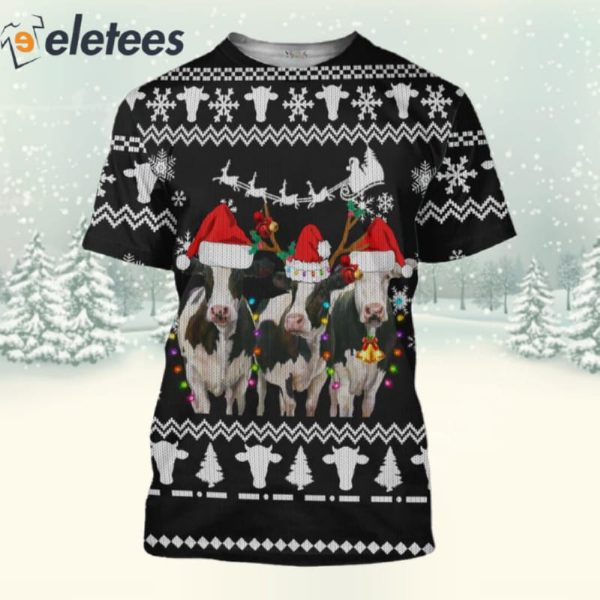 Christmas Cows 3D All Over Print Sweatshirt