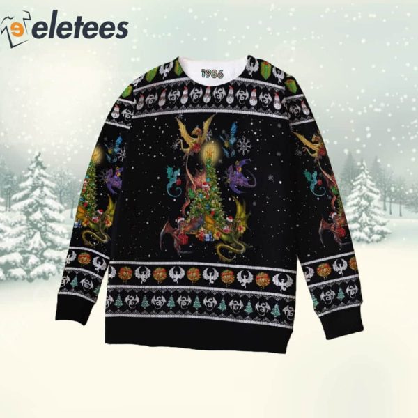 Christmas Dragon 3D All Over Print Sweatshirt