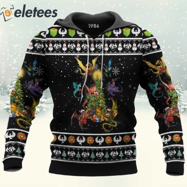 Christmas Dragon 3D All Over Print Sweatshirt