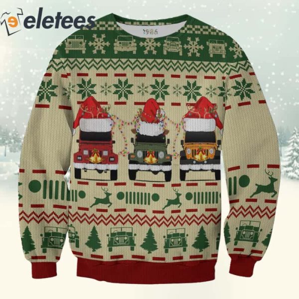 Christmas Jeeps 3D All Over Print Sweatshirt