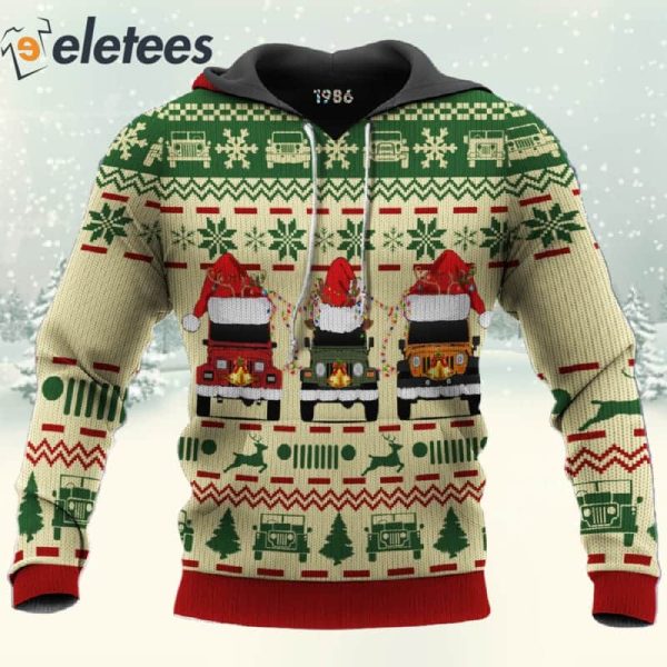 Christmas Jeeps 3D All Over Print Sweatshirt