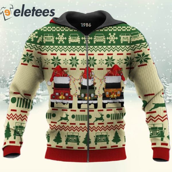 Christmas Jeeps 3D All Over Print Sweatshirt