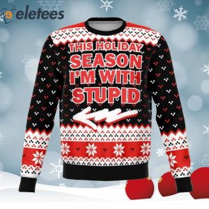 Christmas With Stupid Knitted Ugly Christmas Sweater