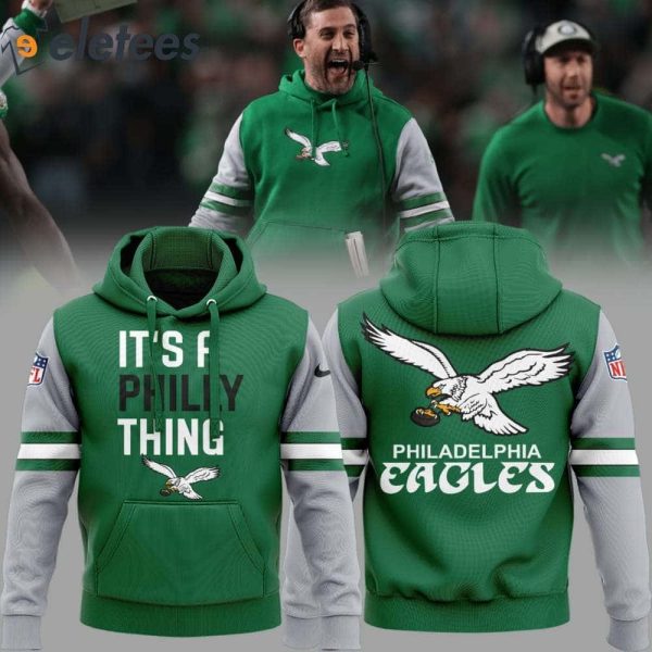 Coach Nicholas John Sirianni Eagles It’s A Philly Things Kelly Green Hoodie
