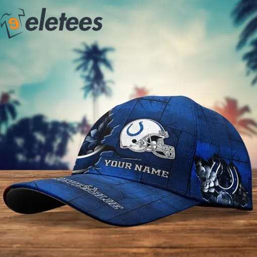 Colts Believe In Blue Custom Name 3D Cap
