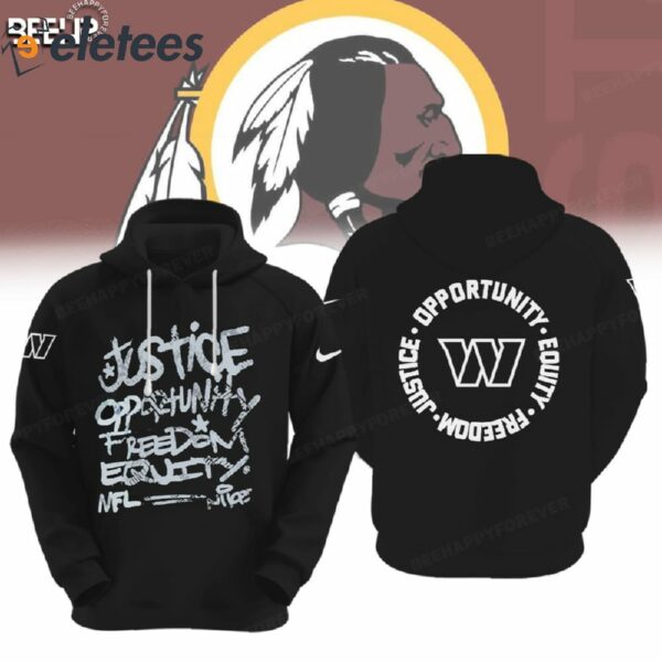 Commanders Justice Opportunity Equity Freedom Hoodie