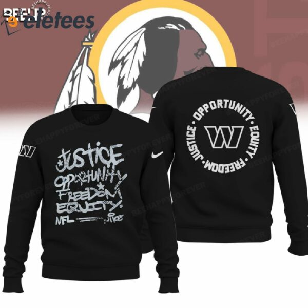 Commanders Justice Opportunity Equity Freedom Hoodie