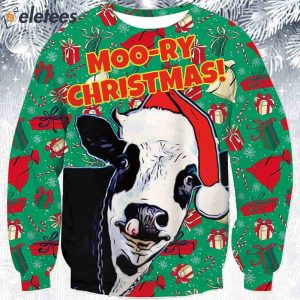 Cow Moo-ry Christmas Ugly Christmas Sweater