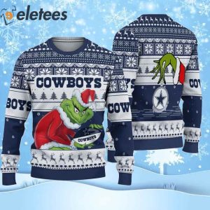 Cowboys Grnch Football Ugly Christmas Sweater