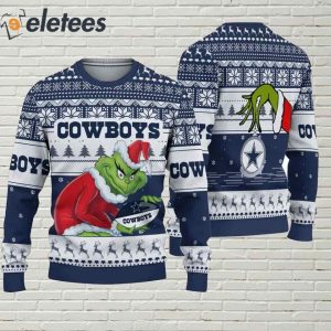 Cowboys Grnch Football Ugly Christmas Sweater 2