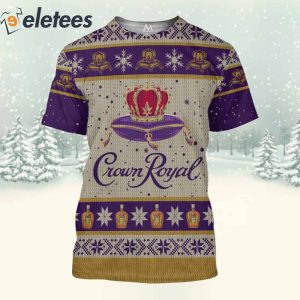 Crown Royal Irish Whiskey 3D All Over Print Christmas Sweatshirt
