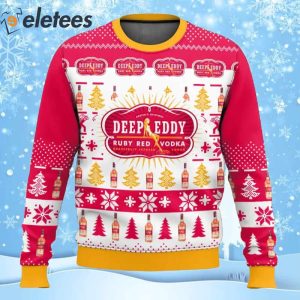 Deep Eddy Ruby Red Vodka Christmas Ugly Sweater