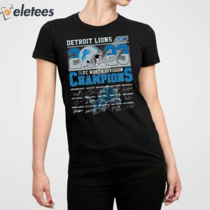 Detroit Lions 2023 NFC North Division Champions 2023 Shirt 3