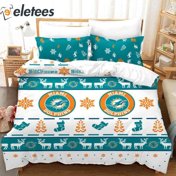 Dolphins Christmas Patterns Bedding Set