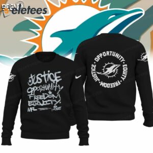 Dolphins Justice Opportunity Equity Freedom Hoodie2