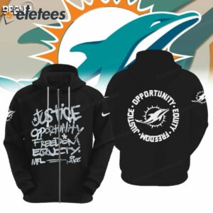 Dolphins Justice Opportunity Equity Freedom Hoodie3