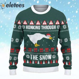 Duck Honking Through The Snow Ugly Christmas Sweater