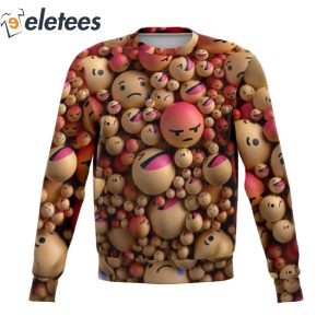 Emoji Fever Knitted Ugly Christmas Sweater1