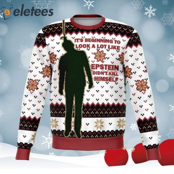 Epstein Didn’t Knitted Ugly Christmas Sweater