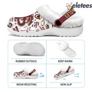 FSU Go Noles FLEECE CLOGS 3