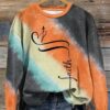 Faith Cross Gradient Art Print Pattern Casual Sweatshirt