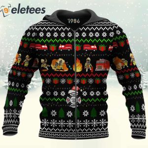 Firefighter 3D All Over Print Christmas Sweatshirt 3