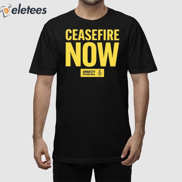 Free Palestine Ceasefire Now Amnesty International Shirt