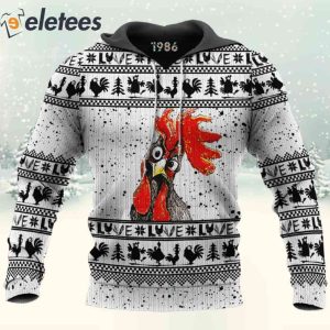 Funny Chicken 3D All Over Print Christmas Sweatshirt 3