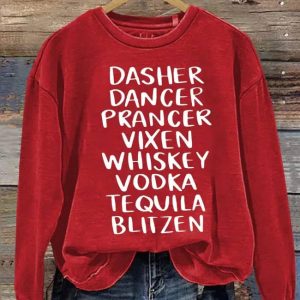 Funny Christmas Drinking Hilarious Letter Sweatshirt